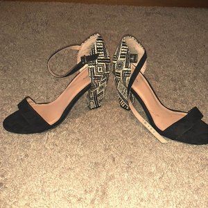 Printed heel sandal